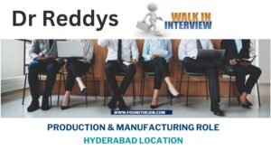 Dr Reddys Walk-In Interview Drive