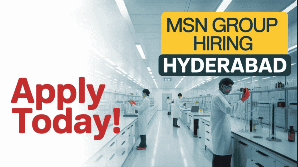 MSN Group Hyderabad Walk-in Interview – Don’t Miss the Opportunity!